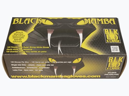 Black Mamba Super Strong Nitrile 100 Glove BOX (EXTRA LARGE) - size: X-Large