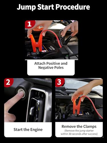 Jumper Cables Compatible with Milwaukee 12V Battery Jumper Starter, 8AWG 2FT Booster Cable with Adapter Alligator Clip, 392°F/200℃ Heat Resistant Silicone Wire for Jump Starting Cars and RVs - color: Pink Red