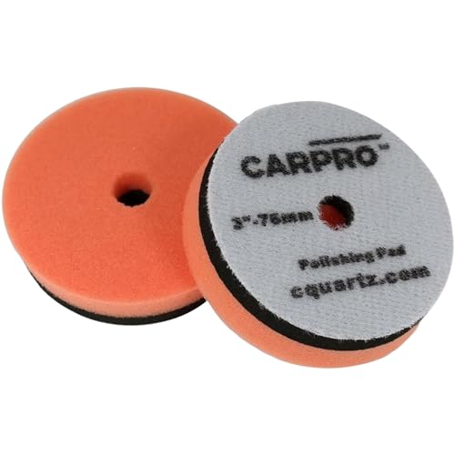 CARPRO Orange Polishing Pad - Car Polishing Pads for Buffing, Cutting, & Polishing, Foam Polishing Pad for Paint Correction - Hook and Loop Car Buffer Pads w/Tapered Edge - 3" (1 Pad) - size: 3 inch (Pack of 1)