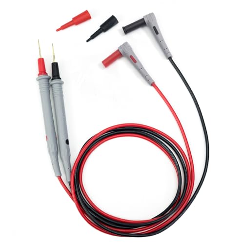 KAIWEETS Silicone Multimeter Test Leads with Gold-Plated Probes, 48 inch Long, CAT III 1000V CAT IV 600V 20A, Compatible with Volt Clamp Meter Electrical Testing Tools