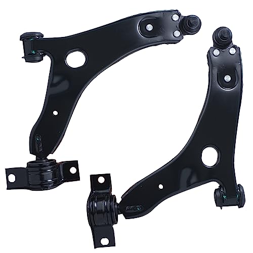 Detroit Axle - 4pc Front End Control Arms Kit for 06-11 Ford Focus, Steering Knuckles and Wheel Bearing Hubs Lower Control Arms w/Ball Joint 2006 2007 2008 2009 2010 2011 Replacement - size: 4CU47695/4PC