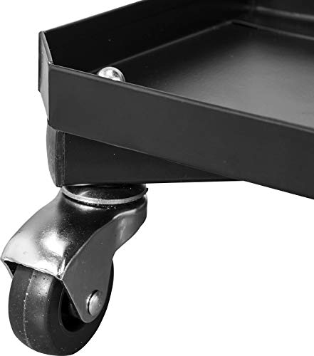 Torin ATR6350B Rolling Pneumatic Creeper Garage/Shop Seat: Padded Adjustable Mechanic Stool with Tool Tray Storage, Black - style: Pneumatic Seat
