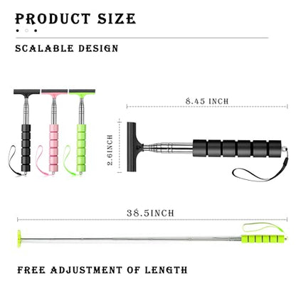 YZXODN 3 PCS Side Mirror Squeegee,Car Mirror Squeegee,Retractable Car Rearview Mirror Wiper,Portable Car Cleaning Tool for Rainy Foggy Weather,Universal Car Accessories(Black/Pink/Green)