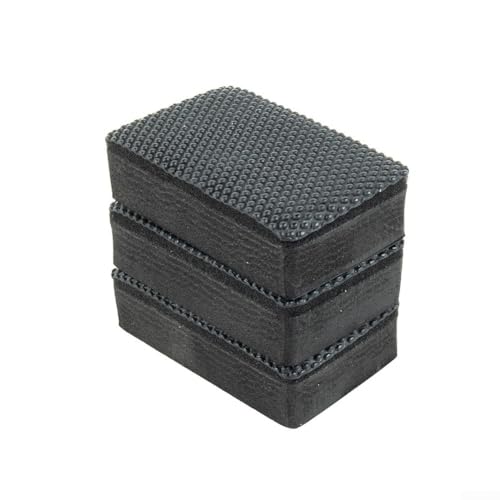 Professional Clay Bar Pad Kit 3 Pieces - Sponge Block for Removing Light Overspray Contaminants - Scratch-Free Auto Detailing for Paint Clear Coat Glass - 9x6cm Black