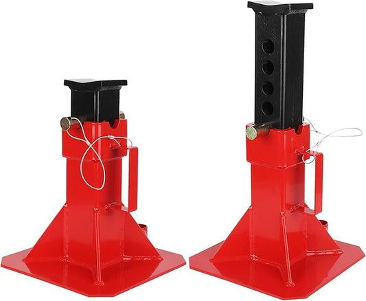 22 Ton A Pairs Heavy Duty Jack Stand Set, Pin Style Professional Jack Stands with Safety Lock, Adjustable Height 13"–19", High Capacity Support Stands for Cars, Trucks, Trailers & Automotive Repair - size: 22T