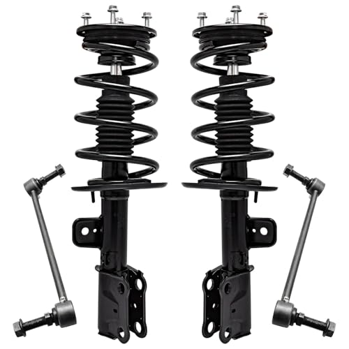 Detroit Axle - 3.5L Front Struts Kit for 2013 2014 2015 2016 2017 2018 | Ford Taurus, 2 Complete Struts with Coil Spring Assembly 2 Sway Bar End Links Replacement Suspension Kit - size: 4QS47421-V1/ sway kit