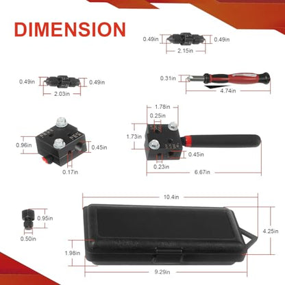 Low Profile Brake Line Single/Double Flaring Tool with Case 33260 for Creating Single or Double Flares on 3/16" / 4.75mm and 1/4" Tubing