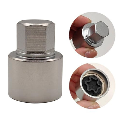 324 Wheel Locking Nut Key for Mercedes Benz, Lug Nut Removal Tool | Wheel Lock Nut Socket Adapter, Anti-Theft Screw Remover, Hand Repair Tool, Tyre Fitting, garage - color: Scoket 324