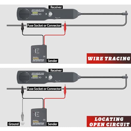Automotive Circuit Tester, EM415Pro Automotive Electrical Open&Short Finder Circuit Tester, DC 6-42V Fault Probe Cable Tracer, Circuit Breaker Finder for Car, Boat,Trailer etc (No Battery)