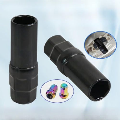 6 Spline Lug Nut Key, CR-V 6 Spline Lug Nut Socket, Universal Car Wheel Lock Removal Tool for 21mm (13/16") & 22mm (7/8"), Aftermarket Splines Tuner Lug Nut Key Replacement