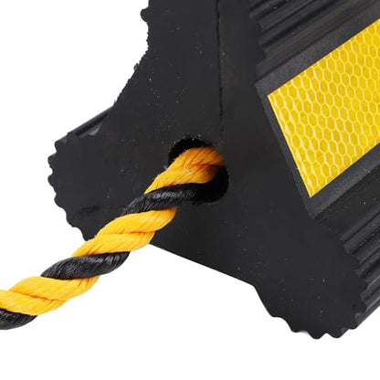 Heavy Duty Rubber Wheel Chocks, 210x100x100mm, 1 Pair, for Travel Trailers, RVs, Cars, and Trucks