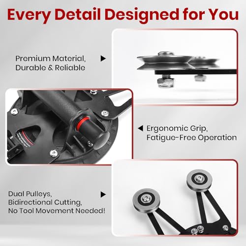 Auto Windshield Removal Tool Kit with Dual Cutting Locking Function, High-efficiency Auto Glass Removal Tools Include Cutting Wire, Glass Cutter, & T-Shaped Threading Tool for Cars, Trucks & SUVs