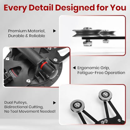 Auto Windshield Removal Tool Kit with Dual Cutting Locking Function, High-efficiency Auto Glass Removal Tools Include Cutting Wire, Glass Cutter, & T-Shaped Threading Tool for Cars, Trucks & SUVs