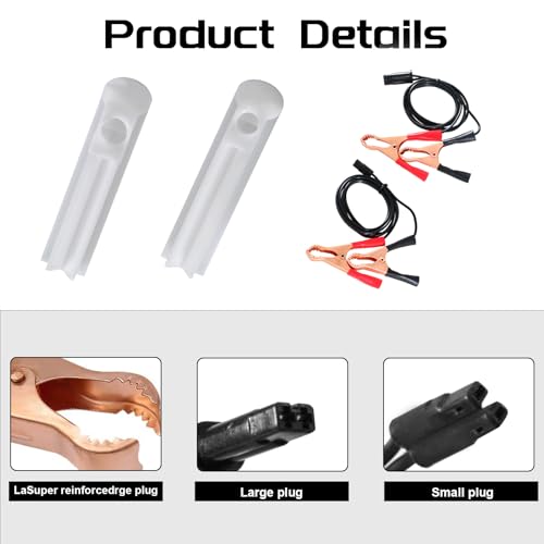 NTNEV 4PCS Car Fuel Injector Cleaner Kit, Universal Fuel Injector Flush Cleaner Adapter DIY Cleaning Tool Kit with Test Lead, SUV Truck RV Car Fuel Injector Tester Fuel Pump Pressure Test
