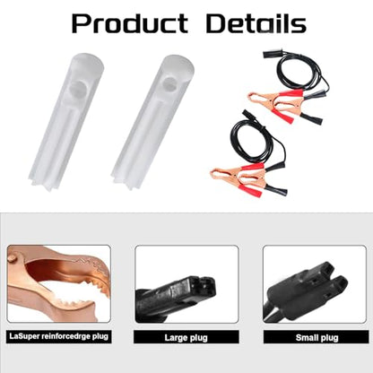 NTNEV 4PCS Car Fuel Injector Cleaner Kit, Universal Fuel Injector Flush Cleaner Adapter DIY Cleaning Tool Kit with Test Lead, SUV Truck RV Car Fuel Injector Tester Fuel Pump Pressure Test