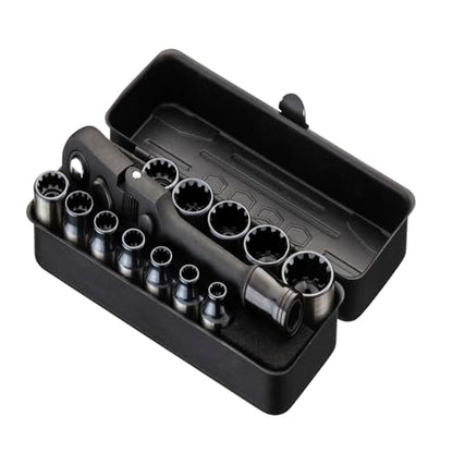 KESI Tool Torx Bit Set 77-Piece, Fully Armed Bits Ratchet Set with 13-Piece 1/4" Dr. Low Profile Sockets, 1/4" Dr 29-piece, and 35-piece Multi Function Bit Set - size: 77PC Full Gear Set