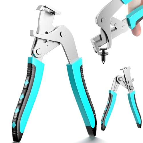 BURMONG 1 Pack Metal Car Clip Pliers Disassembly Tool, Professional Auto Trim Removal Tool, Plastic Clip Fastener Remover for Car Body Panel Dashboard Rivet with Spring Design, Anti-Slip Grip