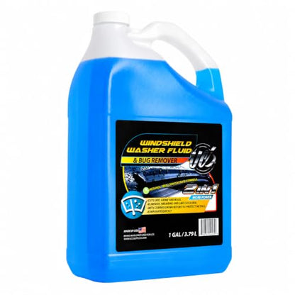 UCS Windshield Washer Fluid 2-in-1 Bug Remover – Ready to Use Formula – Streak-Free Cleaning – Removes Dirt & Road Grime – 1 Gallon (128 fl oz) Methanol-Free - color: Blue, size: 128 Fl Oz (Pack of 1)