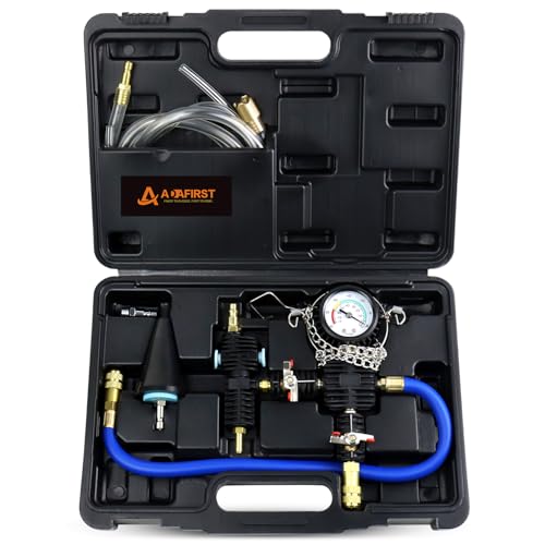 Coolant Vacuum Refill Kit, Cooling System Radiator Vacuum Purge & Fill Tool Kit, Automotive Coolant Filler with Universal Adapter Hoses for Car Motorcycle Truck Airlift Use Black - color: Black Case