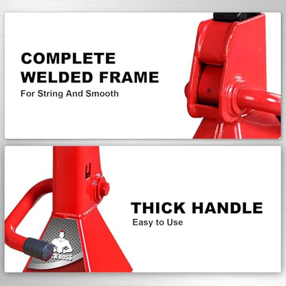Car Jack Stands 6 Ton(12,000 lbs) for Lifting SUV, Pickup Truck, Car and UTV/ATV, Red, 1 Pair - style: 6T standard