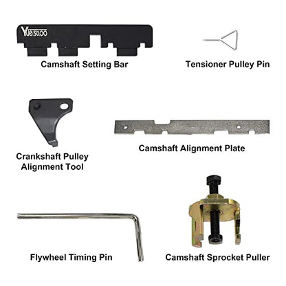 Engine Timing Tool Kit, Ford Fiesta Focus Volvo Mazda 1.25 1.4 1.6 1.8 2.0 2.3 2.5L Di/TDCi/TDDi ECOBOOST 1.6 Ti-VCT 1.5 1.6 VVT 2.3L 2.5L, Camshaft Flywheel Locking Tools, 303-1097 303-1550 303-1556 - size: 18PCS