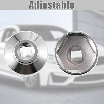 X AUTOHAUX Universal 30mm Car Oil Filter Wrench Oil Filter Socket Wrench Housing Cap Socket Remover Tools Silver Tone
