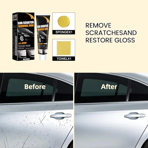 Scratch Removal Wax, 1PC Scratch Remover for Vehicles, Containing Wiping Sponge Car Paint Scratch Repair Polishing Wax
