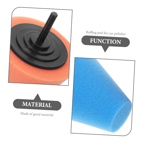 2pcs Car Wheel Polishing Sponge Pads Drill Buffer Attachment for Car Detailing Cone-Shaped Buffing Wheel for Waxing and Sealing