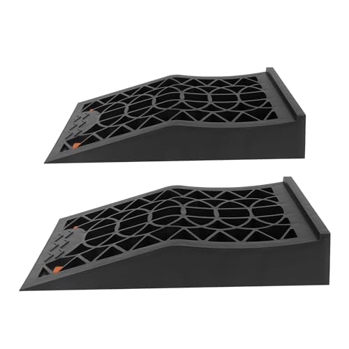 HUIOP Car Ramps Low Profile Car Service Ramp with Heavy Duty Tire Ramps for Vehicle Maintenance, Safe Lifting and Increased Stability