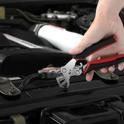 BURMONG Car Clip Pliers, Car Trim Removal Tool with 2Pcs Stainless Steel Fastener Removers, for Automotive Interior, Door Panels, Dashboards, Bumpers & Plastic Rivets