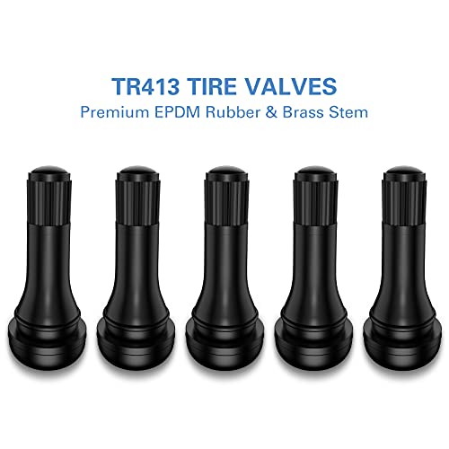 CKAuto TR413 Rubber Snap-in Tire Valve Stem (5pcs/Bag) - size: TR413