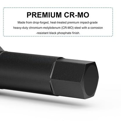 1/2" Drive 15 mm Hex Impact Bit Socket, H15 Allen Bit Socket, Metric, Cr-Mo Steel, Automotive Repair Industrial Maintenance and DIY Enthusiasts Alike - size: 1/2" H15 Deep