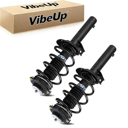 VibeUp 172311 Front Complete Shock Absorber Compatible with Volkswagen Jetta 2005-2018/ Beetle 2012-2019/ Golf 2010-2014/ Eos 2007-2011, Left & Right Struts with Coil Spring Assembly - size: Front, style: for Volkswagen Jetta 05-18 Beetle 12-19 Golf 10-14
