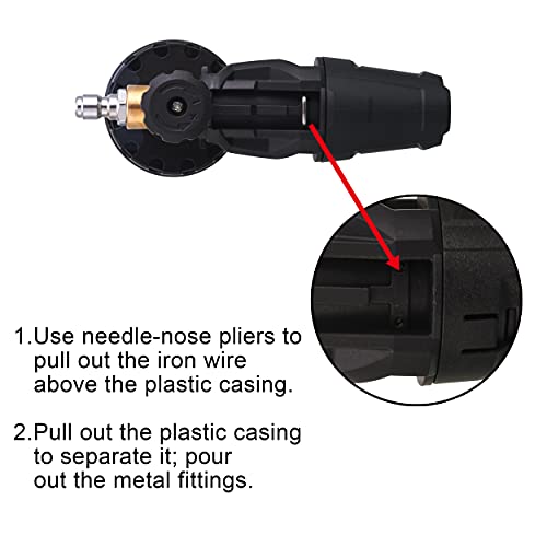 Tool Daily Foam Cannon, 1/4 Inch Quick Connect, Power Washer Foam Cannon with 5 Pressure Washer Nozzles,1 Liter - size: 1 L