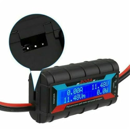 200A LCD Digital High-Precision Amp Watt Meter RC Battery Solar Power Analyser'