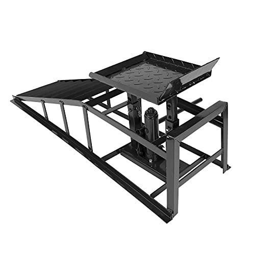 TYFYB 2 Pack Black 10000lbs Capacity Low Profile Car Lift Service Ramps Truck Trailer Garage Automotive Hydraulic Lift Repair Frame Lift Height Hydraulic Vehicle Ramps, CY0665