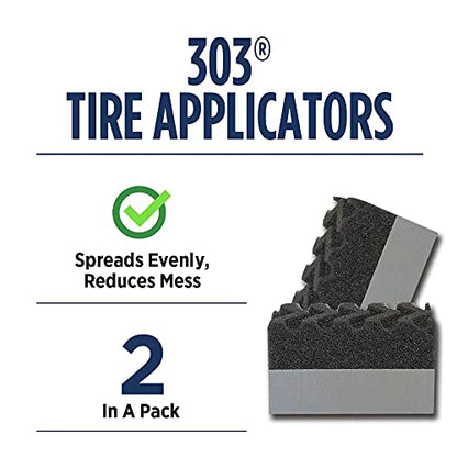 303 Tire Shine Applicator Pads, 2-Pack | Soft applicator pads provide even tire dressing application with less mess.