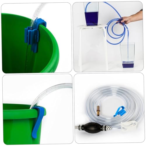FOMIYES Manual Suction Hose Pump for Car and Fish, Water and Oil Transfer Siphon Tube with Sturdy Pvc Material, and Liquid Suction Kit for Automotive and Aquarium Use