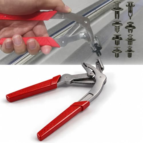 Car Clip Pliers Auto Fastener Clip Removal Plier for Trim Clips Rivets | Trim Removal Tool Automotive Panel Clip Removal Tool Professional Clips Without Damage, Easy One-Hand Operation