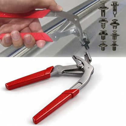 Car Clip Pliers Auto Fastener Clip Removal Plier for Trim Clips Rivets | Trim Removal Tool Automotive Panel Clip Removal Tool Professional Clips Without Damage, Easy One-Hand Operation