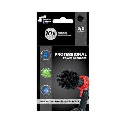 Premium Drill Brush Professional – Ultra-Stiff 3.5 in Black | Scratch-Free Heavy-Duty Cleaning Brush for Concrete, Brick, Stone, Metal, Masonry, Garage, BBQ Grills, Rust and Construction Tools - color: Black, size: 3,5in
