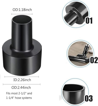 Vacuum Attachments for Shop Vac Accessories Vacuum Hose Adapter | 8 Pcs Universal Vacuum Brush Attachment with 1 7/8" to 1" Vacuum Hose Adapter, 1.25" Hardwood Floor Brush & Crevice Tool - size: vacuum attachments-8pc