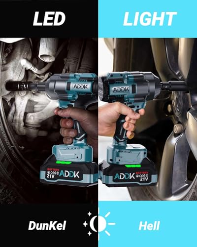 21V Cordless Impact Wrench Kit, 1200Ft-lbs (1600N.m) 1/2" Brushless Impact Gun with 6 Mode Speed, Electric 2600RPM High Torque Power Impact Driver for Car Truck Mower (1600Nm)