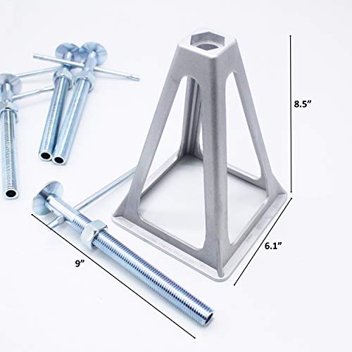 X-Haibei RV Stabilizers Jacks for Trailer Camper 4 Pack Aluminum Stack Jack Stands 6000 Pounds Supports with Cushion Rubbers Adjustable from 11" to 17"