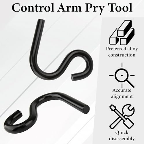 Sixzoo 6007 Lower Control Arm Prying Tool for 7/8 Inches Diameter Pry Bar | Black Powder Coated Control Arm Bushing Removal Tool, Suspension Bushing Removerfor Front Axles, CV Joints