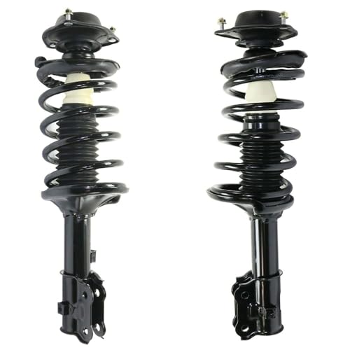 Detroit Axle - Front Rear Struts for Hyundai 2000-2005 Accent, 4 Quick | Install Ready Struts with Coil Spring Assembly 2001 2002 2003 2004 Replacement Suspension Kit - size: 4Q42906/ 4 Struts