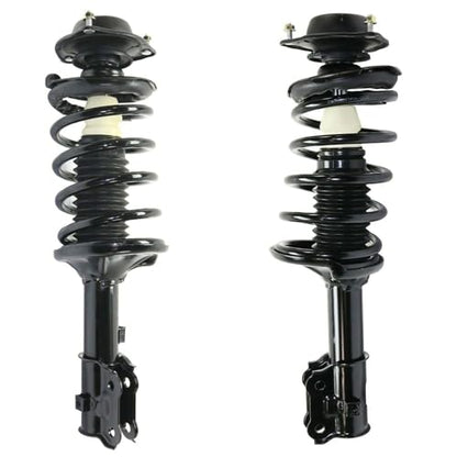 Detroit Axle - Front Rear Struts for Hyundai 2000-2005 Accent, 4 Quick | Install Ready Struts with Coil Spring Assembly 2001 2002 2003 2004 Replacement Suspension Kit - size: 4Q42906/ 4 Struts