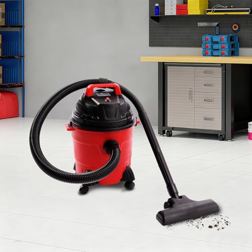 Wet Dry Vacuum Cleaner 6 Gallon, 4.0 HP Heavy Duty Shop Vac for Carpet Water Pickup, Home Garage Workshop Use with 110V US Plug, HX-2020 Commercial Wet/Dry Vac for Cleaning Professionals