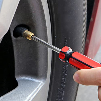 5 Pcs Valve Core Removal Tool,Car Tire Valve Stem Removal Tool | Universal Motorcycle Truck Bike Screwdriver Tire Repair Install Tool for All Standard Valve Cores