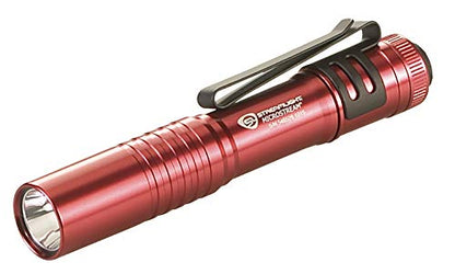 Streamlight 66323 MicroStream 45-Lumen 420-Candela EDC Ultra-Compact LED Flashlight with AAA Alkaline Battery, Clear Retail Packaging, Red - color: Red, size: Non-Rechargeable (Pack of 1), style: Clear Retail Packaging
